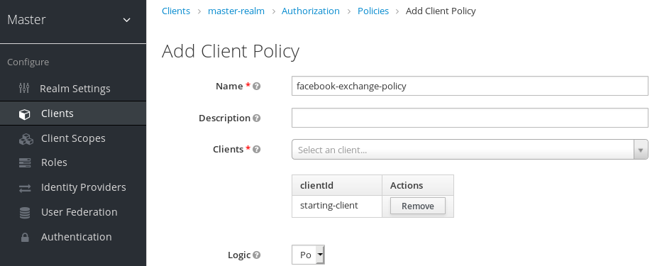 exchange idp client policy