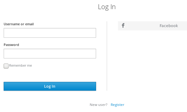identity provider login page
