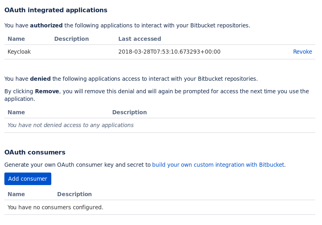 bitbucket developer applications