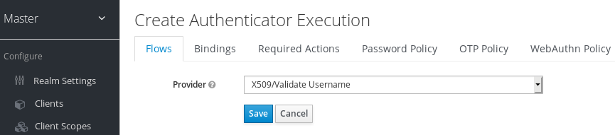 X509 Direct Grant Execution