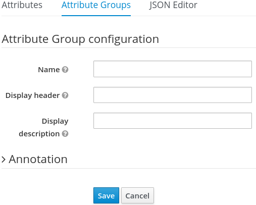 user profile create attribute group