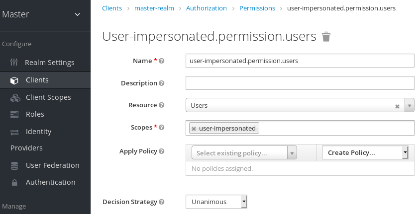 Users Impersonation Permission Setup