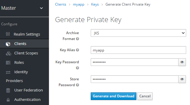 generate client keys