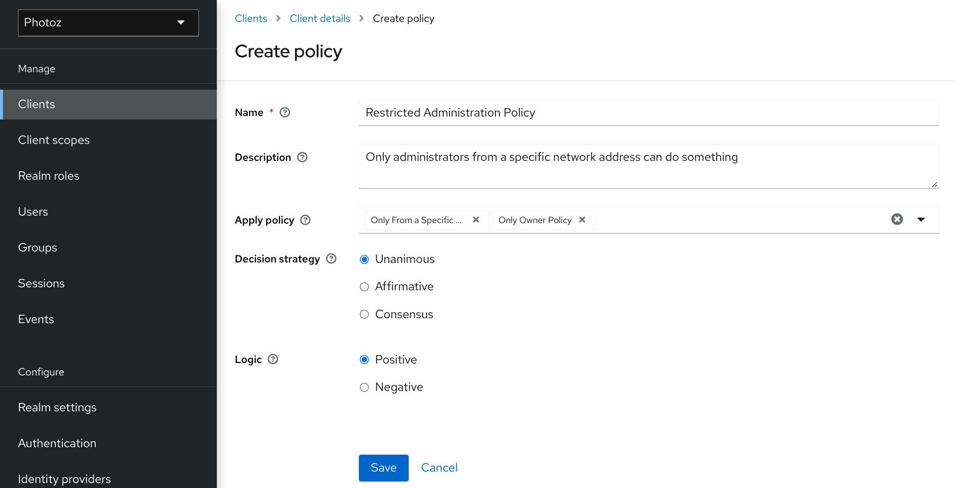 Add aggregated policy