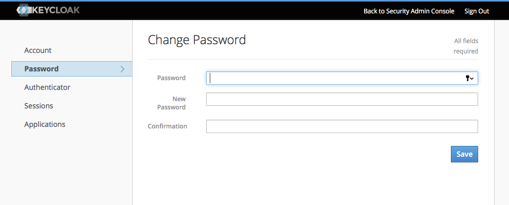 account service password
