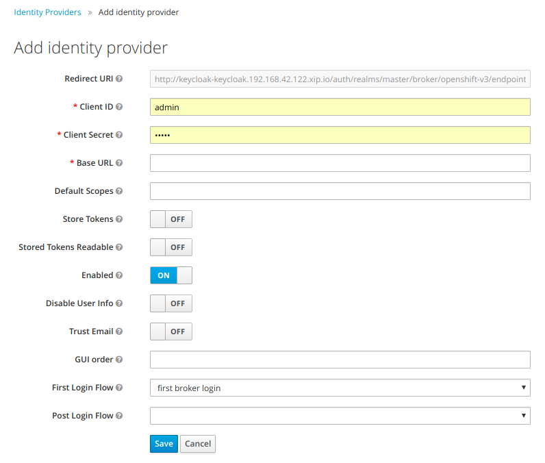 openshift add identity provider