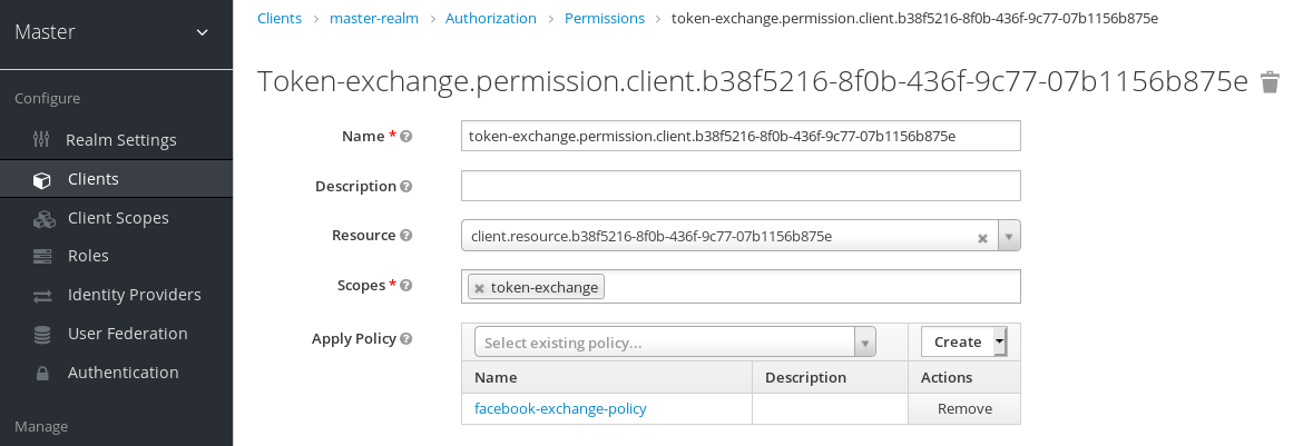 exchange idp apply policy