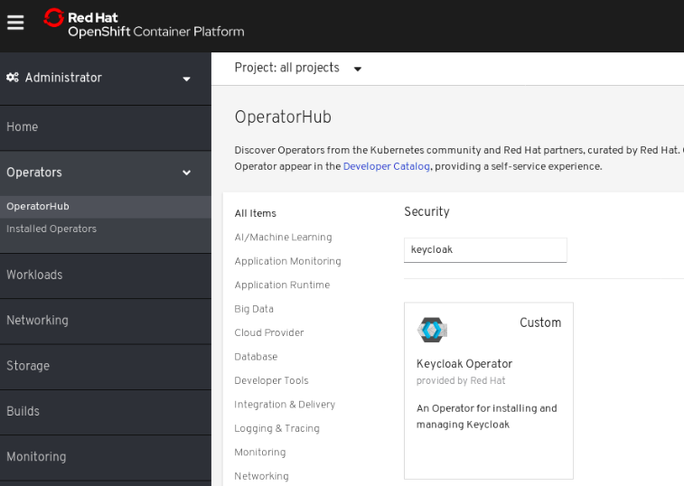 operator openshift operatorhub